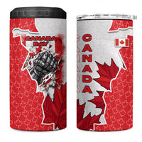 Canada Day 4 in 1 Can Cooler Tumbler Patriotic Maple Leaf - Robotic Fist