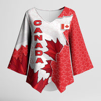Canada Day Kimono Sleeve Blouse Patriotic Maple Leaf - Robotic Fist