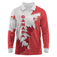 Canada Day Long Sleeve Polo Shirt Patriotic Maple Leaf - Robotic Fist