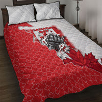 Canada Day Quilt Bed Set Patriotic Maple Leaf - Robotic Fist