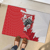 Canada Day Rubber Doormat Patriotic Maple Leaf - Robotic Fist