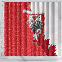 Canada Day Shower Curtain Patriotic Maple Leaf - Robotic Fist