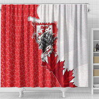 Canada Day Shower Curtain Patriotic Maple Leaf - Robotic Fist