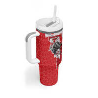 Canada Day Tumbler With Handle Patriotic Maple Leaf - Robotic Fist