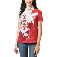 Canada Day Women Polo Shirt Patriotic Maple Leaf - Robotic Fist