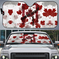 Canada Day Auto Sun Shade Constitutional Autonomy 1982 Vintage - Broken Chains Freedom