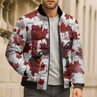 Canada Day Bomber Puffer Jacket Constitutional Autonomy 1982 Vintage - Broken Chains Freedom