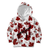 Canada Day Kid Hoodie Constitutional Autonomy 1982 Vintage - Broken Chains Freedom