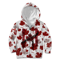 Canada Day Kid Hoodie Constitutional Autonomy 1982 Vintage - Broken Chains Freedom