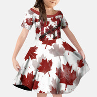 Canada Day Kid Short Sleeve Dress Constitutional Autonomy 1982 Vintage - Broken Chains Freedom