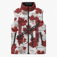 Canada Day Sleeveless Puffer Jacket Constitutional Autonomy 1982 Vintage - Broken Chains Freedom