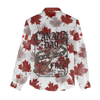 Canada Day Women Casual Shirt Constitutional Autonomy 1982 Vintage - Broken Chains Freedom