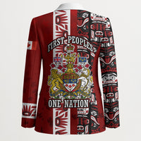 Canada Day Indigenous First Nations Blazer Tribal Haida Totem Art One Nation