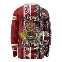 Canada Day Indigenous First Nations Long Sleeve Shirt Tribal Haida Totem Art One Nation