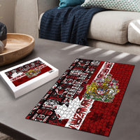 Canada Day Indigenous First Nations Puzzle Tribal Haida Totem Art One Nation