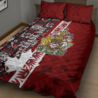 Canada Day Indigenous First Nations Quilt Bed Set Tribal Haida Totem Art One Nation