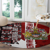 Canada Day Indigenous First Nations Round Carpet Tribal Haida Totem Art One Nation