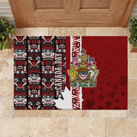 Canada Day Indigenous First Nations Rubber Doormat Tribal Haida Totem Art One Nation
