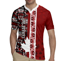 Canada Day Indigenous First Nations Rugby Jersey Tribal Haida Totem Art One Nation