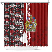 Canada Day Indigenous First Nations Shower Curtain Tribal Haida Totem Art One Nation