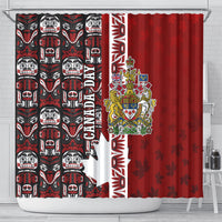 Canada Day Indigenous First Nations Shower Curtain Tribal Haida Totem Art One Nation