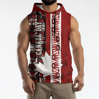 Canada Day Indigenous First Nations Sleeveless Hoodie Tribal Haida Totem Art One Nation