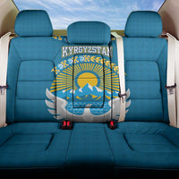 Kyrgyzstan Mountain Sunrise Back Car Seat Cover with Blue with Eagle, Sun, and National Flag Design