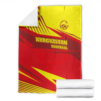 Kyrgyzstan Football Blanket Red and Yellow Sports with National Emblem Design