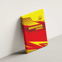 Kyrgyzstan Football Canvas Wall Art Red and Yellow Sports with National Emblem Design