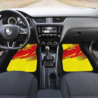 Kyrgyzstan Football Car Mats Red and Yellow Sports with National Emblem Design