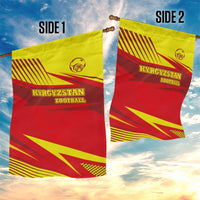 Kyrgyzstan Football Garden Flag Red and Yellow Sports with National Emblem Design