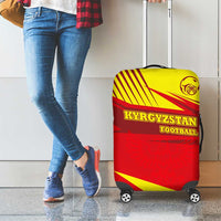 Kyrgyzstan Football Luggage Cover Red and Yellow Sports with National Emblem Design