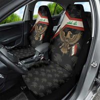 Iraq Golden Eagle Emblem Car Seat Cover with Flag Stripes and National Arabic Script Design - Wonder Print Shop
