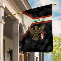 Iraq Golden Eagle Emblem Garden Flag with Flag Stripes and National Arabic Script Design - Wonder Print Shop