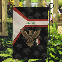 Iraq Golden Eagle Emblem Garden Flag with Flag Stripes and National Arabic Script Design - Wonder Print Shop