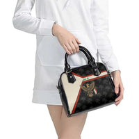 Iraq Golden Eagle Emblem Shoulder Handbag with Flag Stripes and National Arabic Script Design - Wonder Print Shop