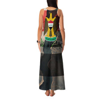 Iraq Flag Texture Family Matching Tank Maxi Dress and Hawaiian Shirt with Golden Eagle Emblem and Cracked Earth Background Design - Wonder Print Shop