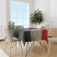 Iraq Flag Texture Tablecloth with Golden Eagle Emblem and Cracked Earth Background Design - Wonder Print Shop