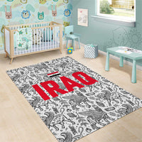 Iraq Ancient Mesopotamian Lamassu Area Rug with Mythical Motif Design - Wonder Print Shop