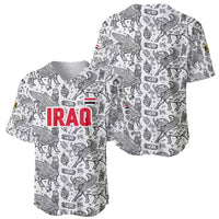 Iraq Ancient Mesopotamian Lamassu Baseball Jersey with Mythical Motif Design - Wonder Print Shop