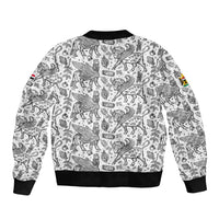 Iraq Ancient Mesopotamian Lamassu Bomber Jacket with Mythical Motif Design - Wonder Print Shop
