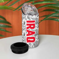 Iraq Ancient Mesopotamian Lamassu 4 in 1 Can Cooler Tumbler with Mythical Motif Design - Wonder Print Shop