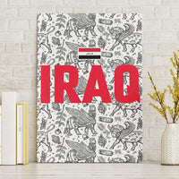 Iraq Ancient Mesopotamian Lamassu Canvas Wall Art with Mythical Motif Design - Wonder Print Shop
