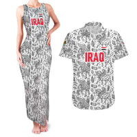 Iraq Ancient Mesopotamian Lamassu Couples Matching Tank Maxi Dress and Hawaiian Shirt with Mythical Motif Design - Wonder Print Shop