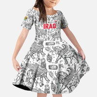 Iraq Ancient Mesopotamian Lamassu Family Matching Mermaid Dress and Hawaiian Shirt with Mythical Motif Design - Wonder Print Shop