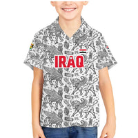 Iraq Ancient Mesopotamian Lamassu Family Matching Mermaid Dress and Hawaiian Shirt with Mythical Motif Design - Wonder Print Shop