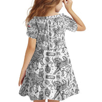 Iraq Ancient Mesopotamian Lamassu Family Matching Off Shoulder Maxi Dress and Hawaiian Shirt with Mythical Motif Design - Wonder Print Shop