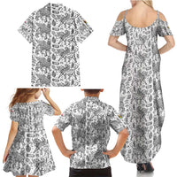 Iraq Ancient Mesopotamian Lamassu Family Matching Summer Maxi Dress and Hawaiian Shirt with Mythical Motif Design - Wonder Print Shop