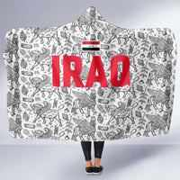 Iraq Ancient Mesopotamian Lamassu Hooded Blanket with Mythical Motif Design - Wonder Print Shop