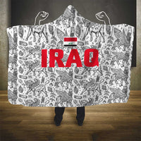 Iraq Ancient Mesopotamian Lamassu Hooded Blanket with Mythical Motif Design - Wonder Print Shop
